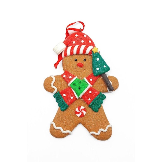 Wizardi 4.72" Gingerbread Man Christmas Ornament